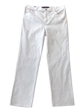 Gloria Vanderbilt Amanda white jeans classic rise straight stretch denim P14
